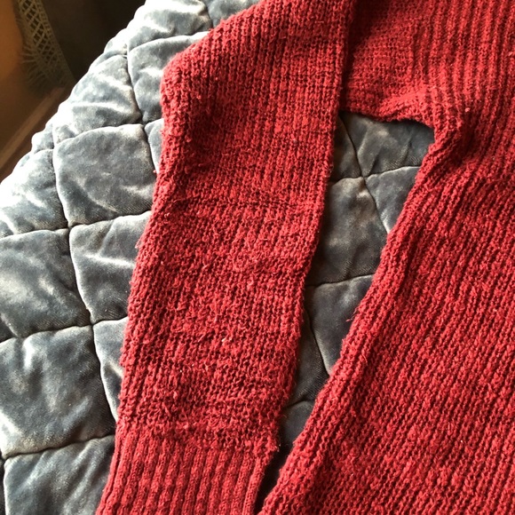 CLEARANCE Red Cardigan Sweater - Picture 5 of 6